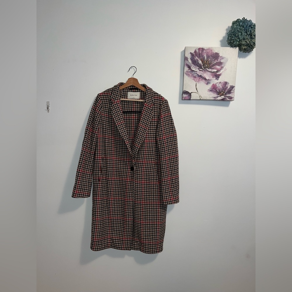 Babaton Houndstooth Coat - Black and Tan - Picture 7 of 15